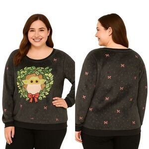 Star Wars Top Size Large Pullover‎ Phantom Black Hi-Lo Christmas Cozy Sci-Fi